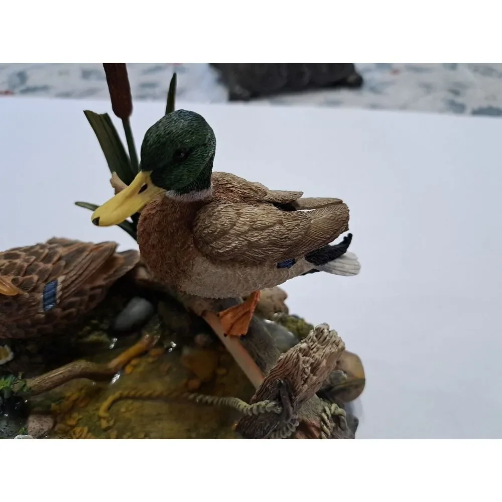Vintage Lenox Mallards at Cattail Pond Ducks Sculpture‎ Figurine
